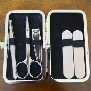 Silver Manicure Set with Case